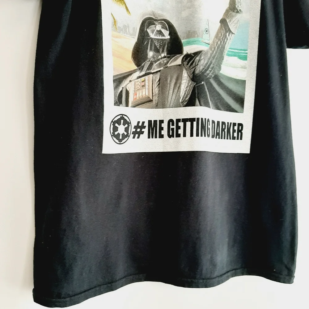 🍒 STAR WARS Darth Vader Crewneck Tee Men's T-shirt Black Sz M - Picture 4 of 11